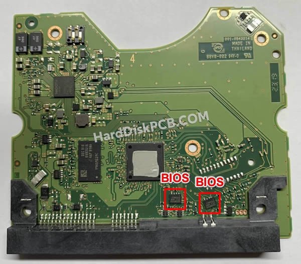 Schritte zum Ersetzen des BIOS-Chips auf 006-0B43214 Western Digital festplatte platine