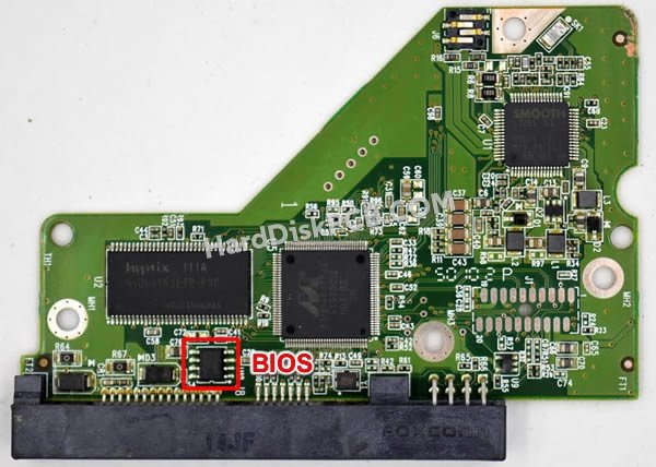 Schritte zum Ersetzen des BIOS-Chips auf 2060-771698-002 Western Digital festplatte platine