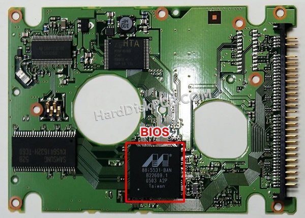 Schritte zum Ersetzen des BIOS-Chips auf CA26325-B16104BA Fujitsu festplatte platine
