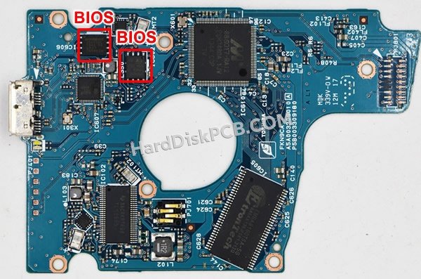 Schritte zum Ersetzen des BIOS-Chips auf G003309A Toshiba festplatte platine